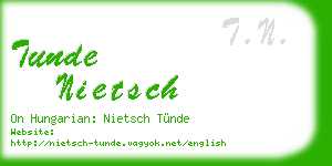 tunde nietsch business card