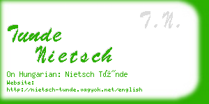 tunde nietsch business card